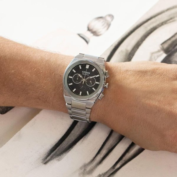 Citizen Eco-Drive Men's Chronograph Watch Stainless Steel