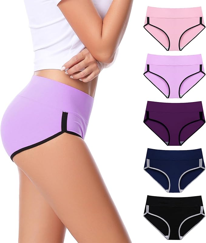 Womens Cotton High Waisted Underwear