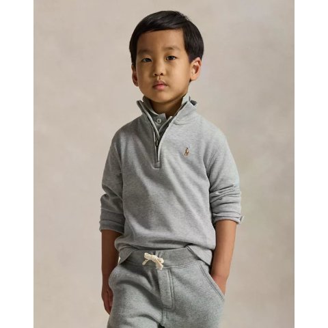 Ralph LaurenCotton Interlock Quarter-Zip Pullover