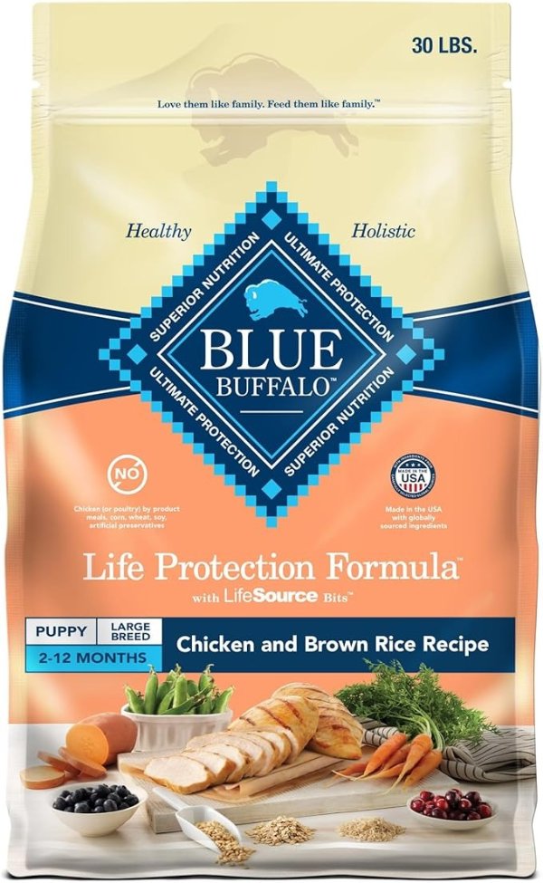Blue Buffalo Puppy Food Chicken Brown Rice 30lb