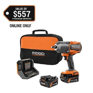Ridgid 18V Brushless Impact Wrench Kit 4Ah Battery