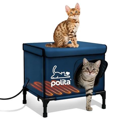 Polita Heated Outdoor Cat House Weatherproof Insulated