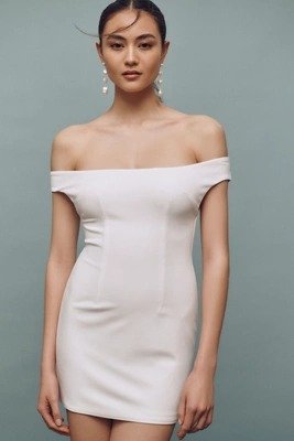 Katie May Nanette Off-Shoulder Crepe Mini Dress