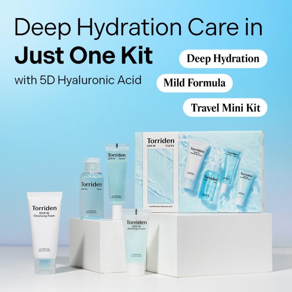 Torriden DIVE IN Hyaluronic Acid Skincare Trial Kit