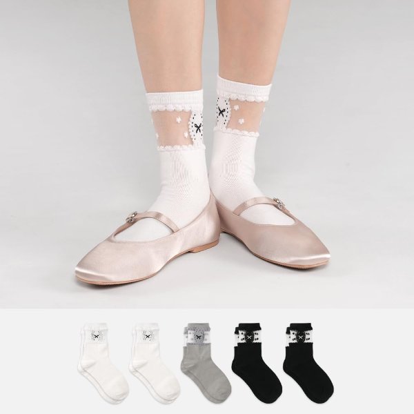 kikiya socks Kikiya Women's Cotton Socks Cartoon Design Size 6-8