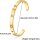 RINTOLER 18K Gold Plated Bangle Stainless Steel Cubic Zirconia Women