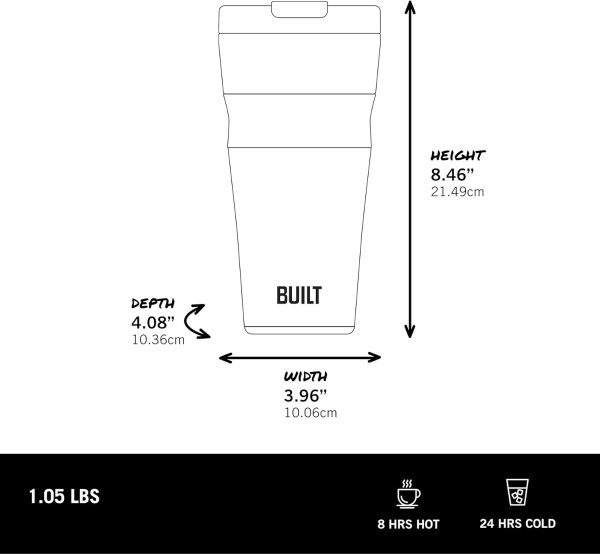 BUILT Shasta Stainless Steel Vacuum Tumbler 24oz
