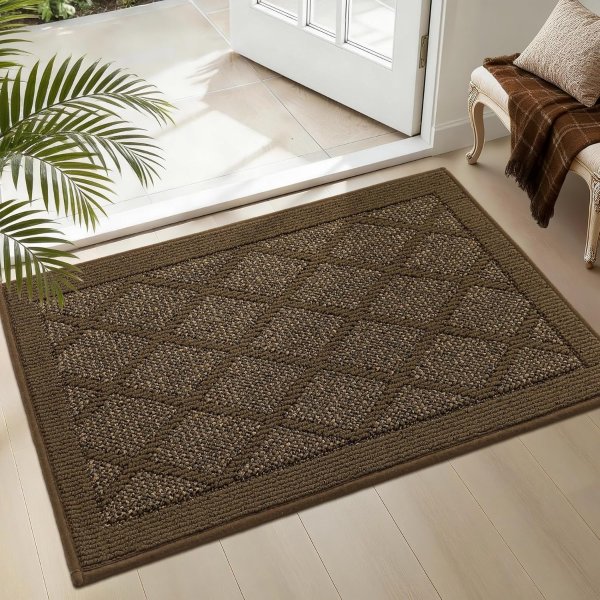 COSY HOMEER Door Mat 20"x32" Non-Slip Dark Brown