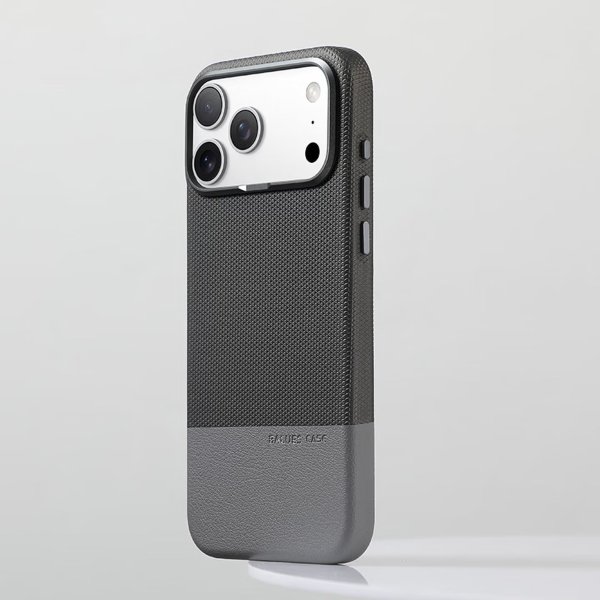 狸贝多 iPhone 17 Pro Max 钻纹素皮拼色手机壳