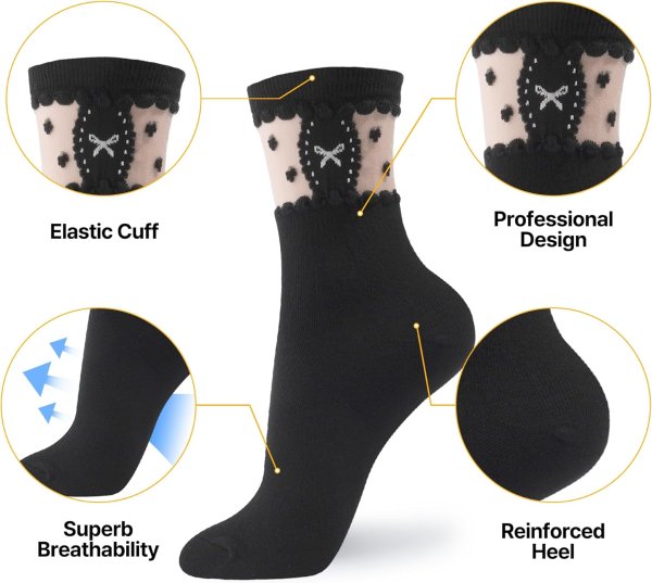 kikiya socks Kikiya Women's Cotton Socks Cartoon Design Size 6-8
