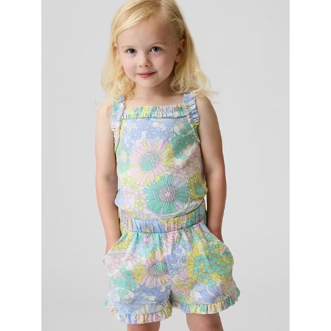 Baby Rib Ruffle Apron Tank Top