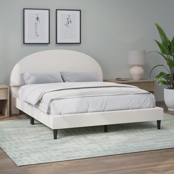 HH2Home Hycliff 布艺床 乳白色