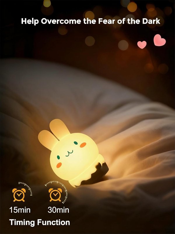 LOHAS LED LOHAS Bunny Night Light 7 Colors Rechargeable