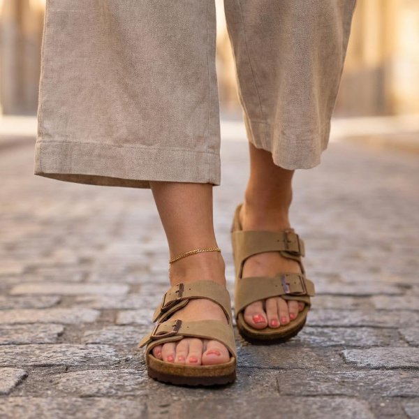CUSHIONAIRE Lane Women’s Cork Double Buckle Sandals