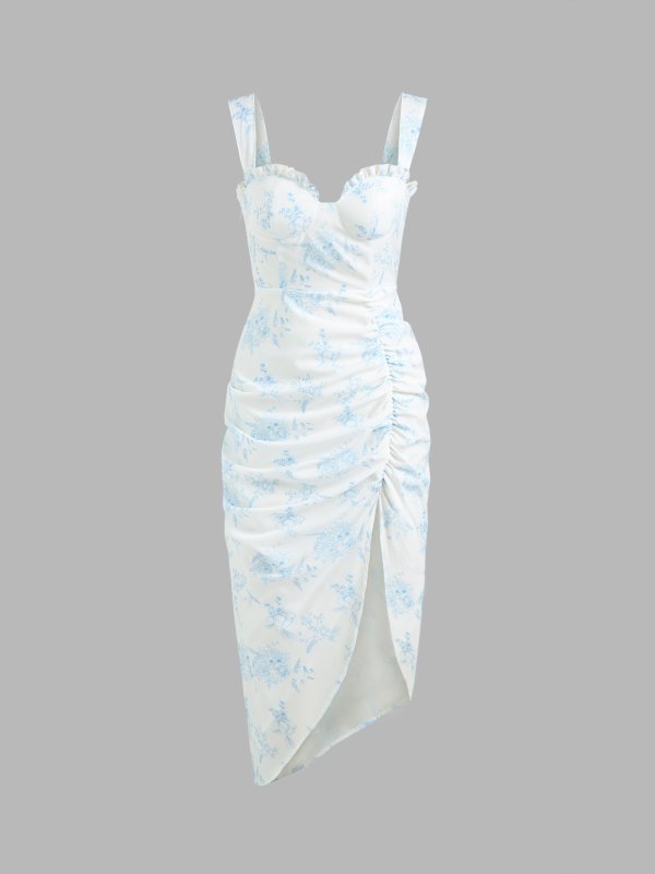 Mariage Tisse Bloemen 荷叶边中长裙