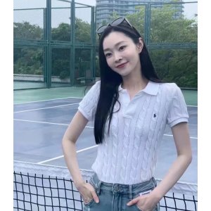 Polo Ralph Lauren 短袖麻花针织开衫 宋轶同款