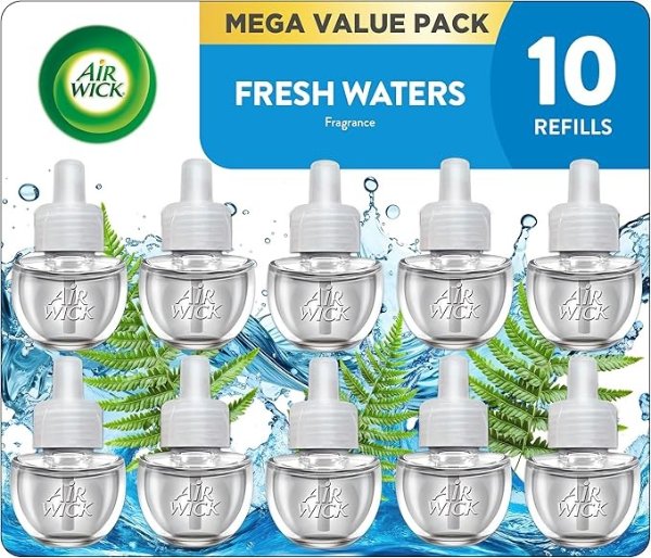 Plug In Scented Oil Refill Fresh Waters 10 Pack