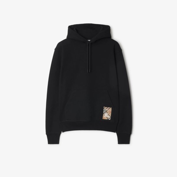 Cotton Hoodie Black for Men