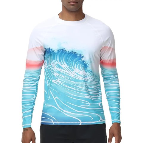 VAYAGER 男士长袖防晒泳衣 UPF50+