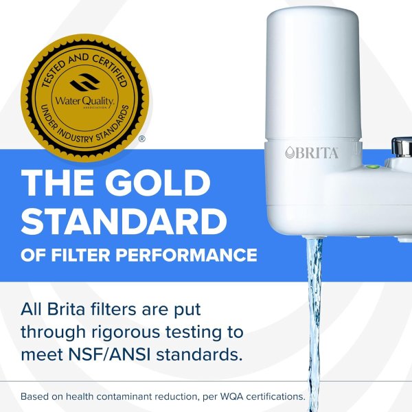 Brita Faucet Water Filter White Easy Install