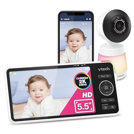 Smart HD Plus 婴儿监视器 2K摄像头 5.5英寸屏