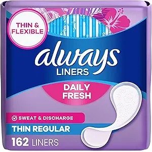 always 女士护垫 薄款 无香型 162片
