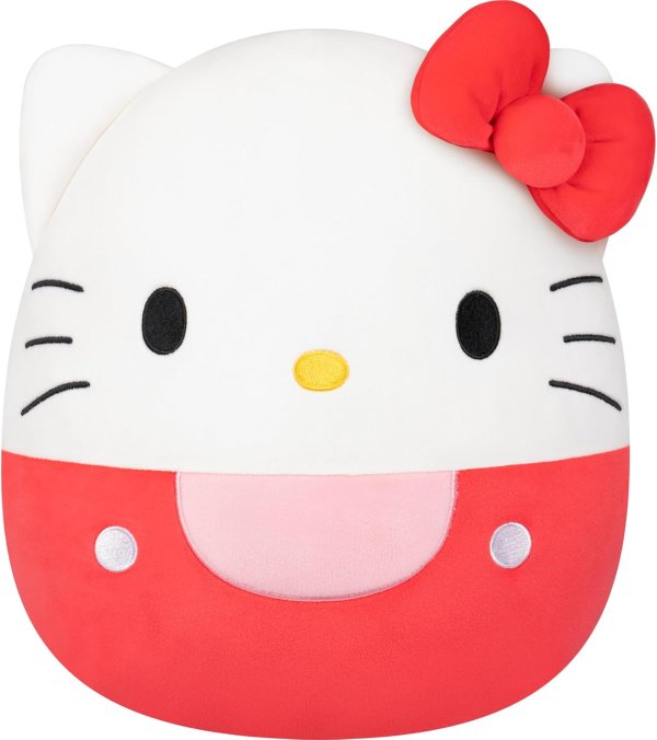 Squishmallows Hello Kitty Red Overalls 12 Inch