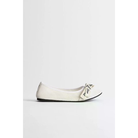 DiorJ A Ballet Flat White Mesh