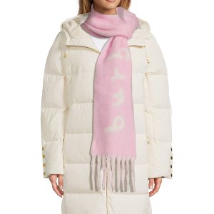 Burberry Logo 可翻面羊驼混纺围巾