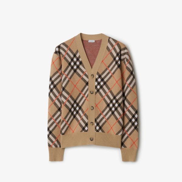 Wool Mohair Blend Cardigan Sand Beige Men