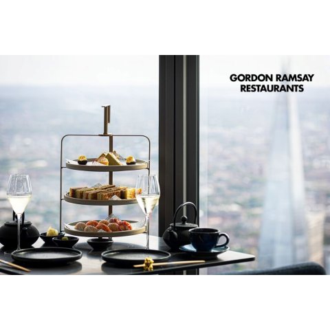 出片绝了！碎片大厦高空餐厅下午茶Gordon Ramsay s Lucky Cat餐厅双人高空下午茶