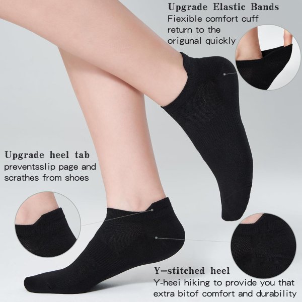 varietyousocks Low Cut Athletic Ankle Socks 6 Pairs