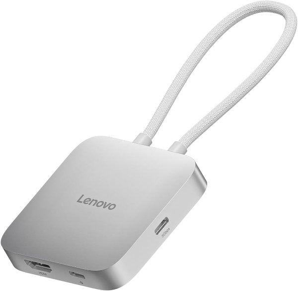 Lenovo USB-C 5合1集线器 90W 银灰色