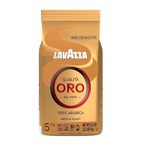 Lavazza Qualita Oro Whole Bean Coffee Medium Roast 2.2 lb
