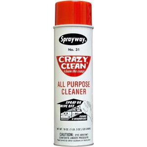 $3.49 Amazon.com: PLZ AEROSCIENCE Sprayway SW031 Crazy Clean Cleaner, 19 oz, Gray : Health & Household