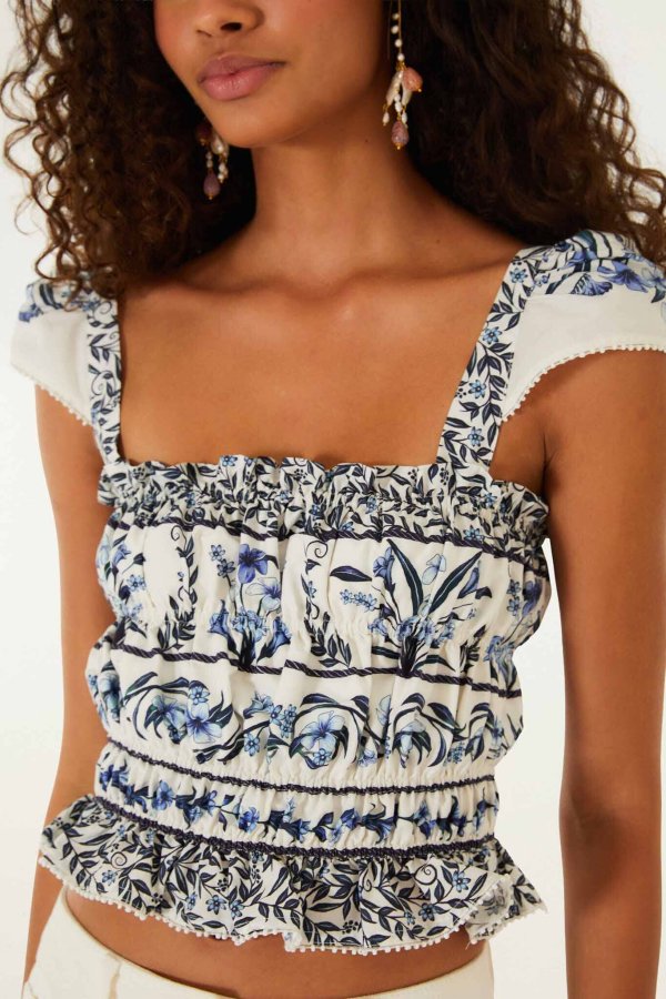 Off-White Flowers Arch Organic Cotton Blouse