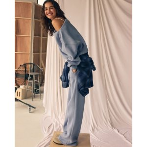 Abercrombie & Fitch 高腰卫裤 宽腿