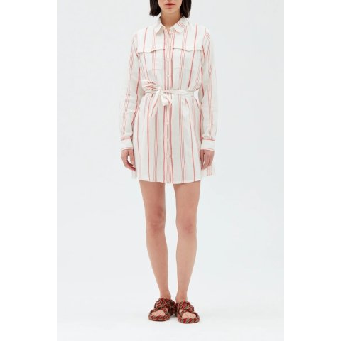 Robe chemise 112586 米白色衬衫裙