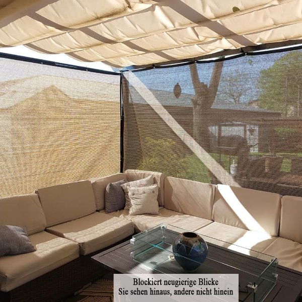 90% Sun Shade Cloth 8x10 Ft Mocha
