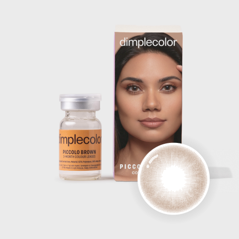 Dimple Color Piccolo Brown 彩色隐形眼镜 可重复使用