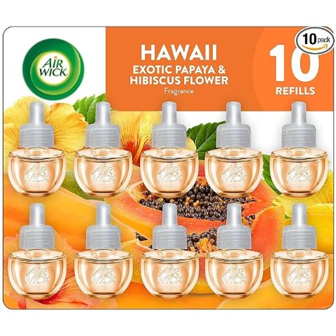 Air Wick Plug in Hawaii Scented Oil Refill 10 Pack
