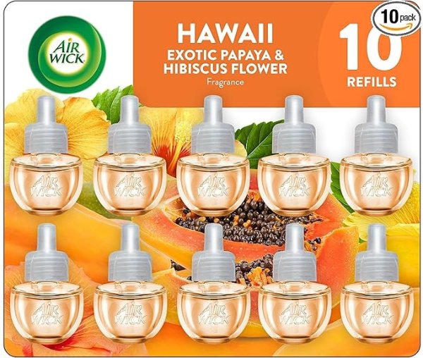 Air Wick Plug in Hawaii Scented Oil Refill 10 Pack