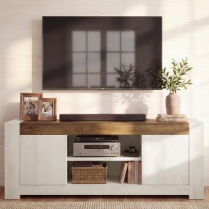 VASAGLE ULTV623W201S 电视柜 仿古白棕 65英寸