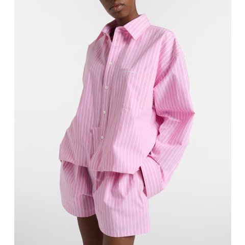 Cotton Poplin 条纹衬衫
