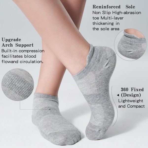 varietyousocks Low Cut Athletic Ankle Socks 6 Pairs