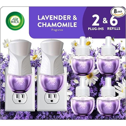 Air Wick Plug In Scented Oil Kit Lavender Chamomile 6 Refills