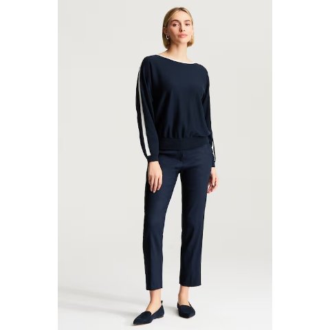 拼接袖套头衫