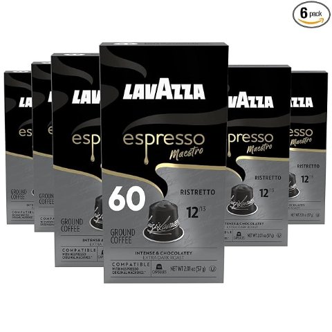 Lavazza Ristretto Aluminum Coffee Capsules 60 Count
