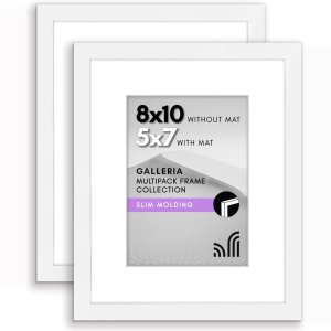 Americanflat 8x10 Picture Frame White Set of 2