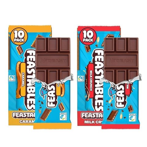  Feastables Caramel & Milk Chocolate Bars Variety Pack 20 Count 2.1oz